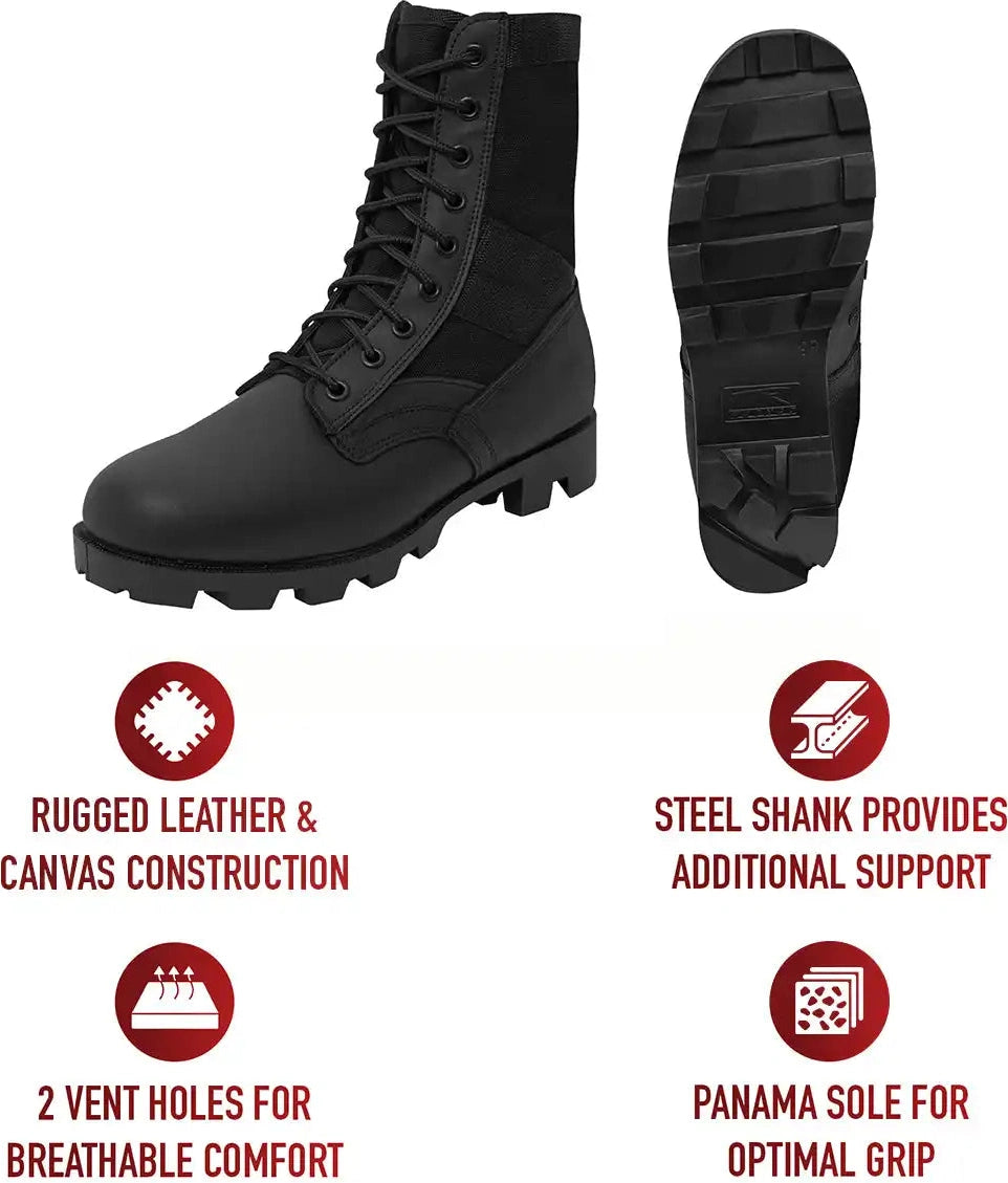 Rothco G.i. Type Black Steel Toe Jungle Boot - 6