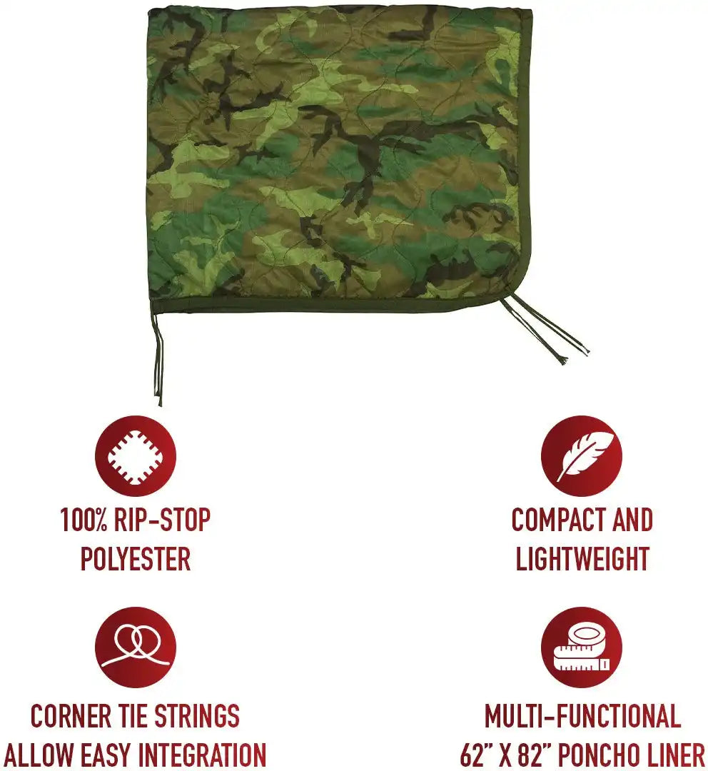 Rothco G.i. Type Camo Poncho Liner