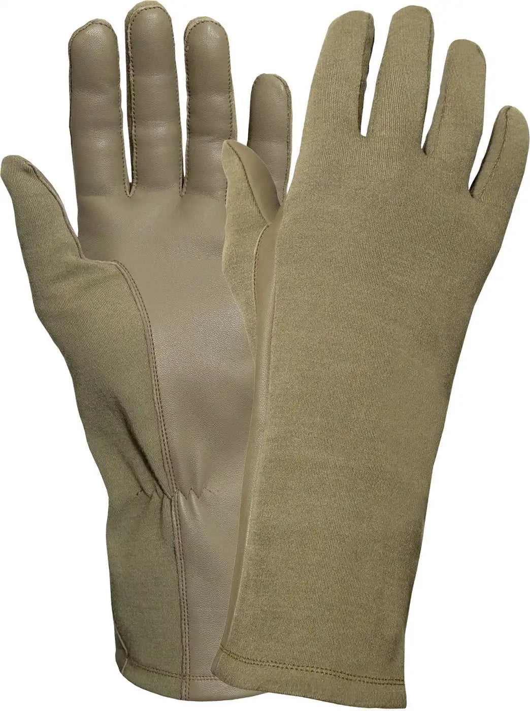 Rothco G.i. Type Flame & Heat Resistant Flight Gloves - Ar 670-1 Coyote Brown / 7