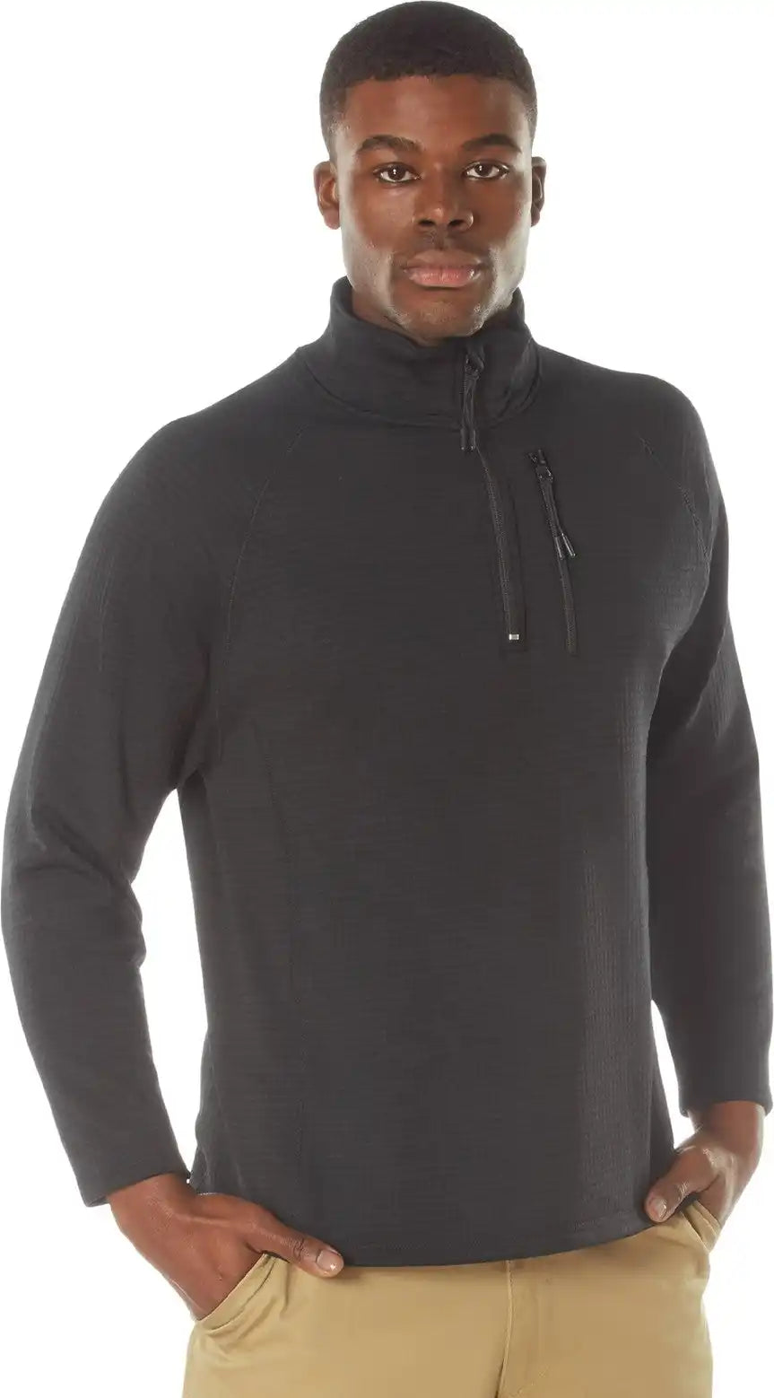 Rothco Grid Fleece Pullover - Black / s