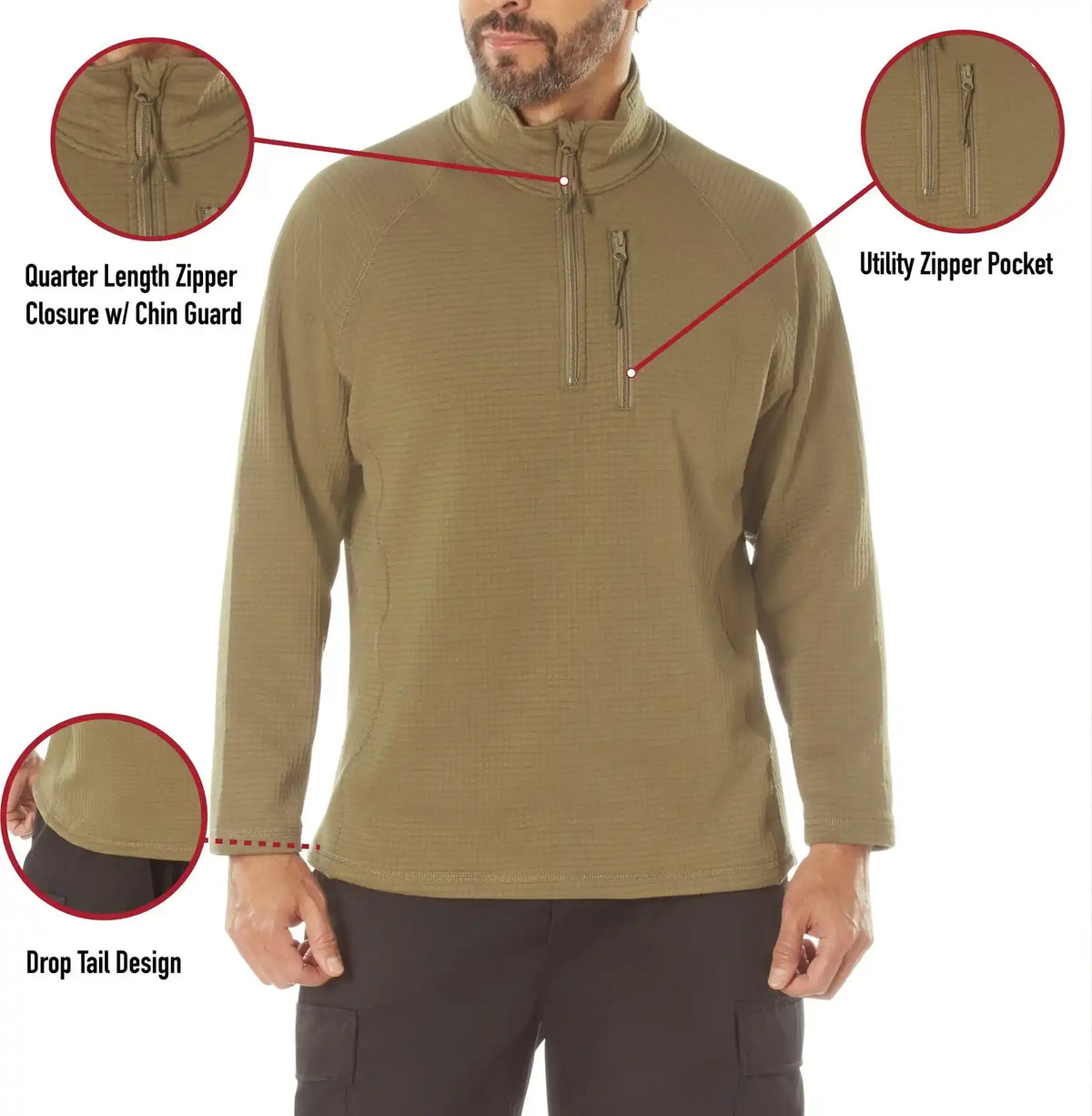 Rothco Grid Fleece Pullover