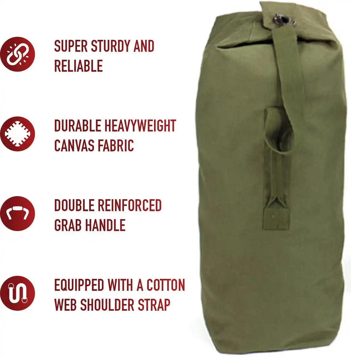 Rothco Heavyweight Top Load Canvas Duffle Bag