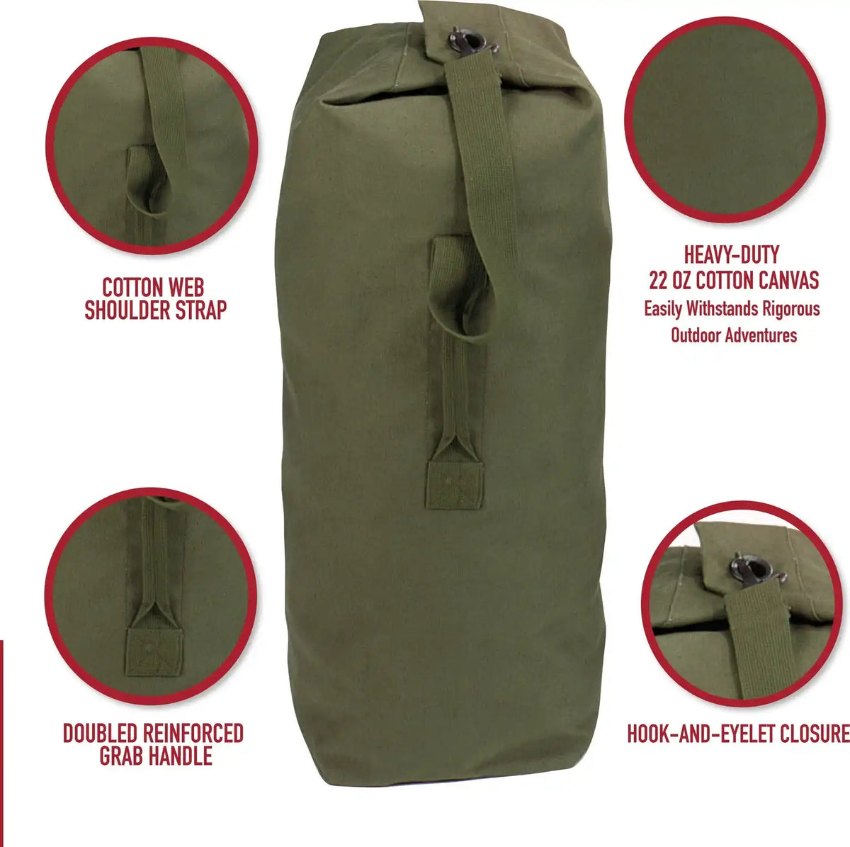 Rothco Heavyweight Top Load Canvas Duffle Bag