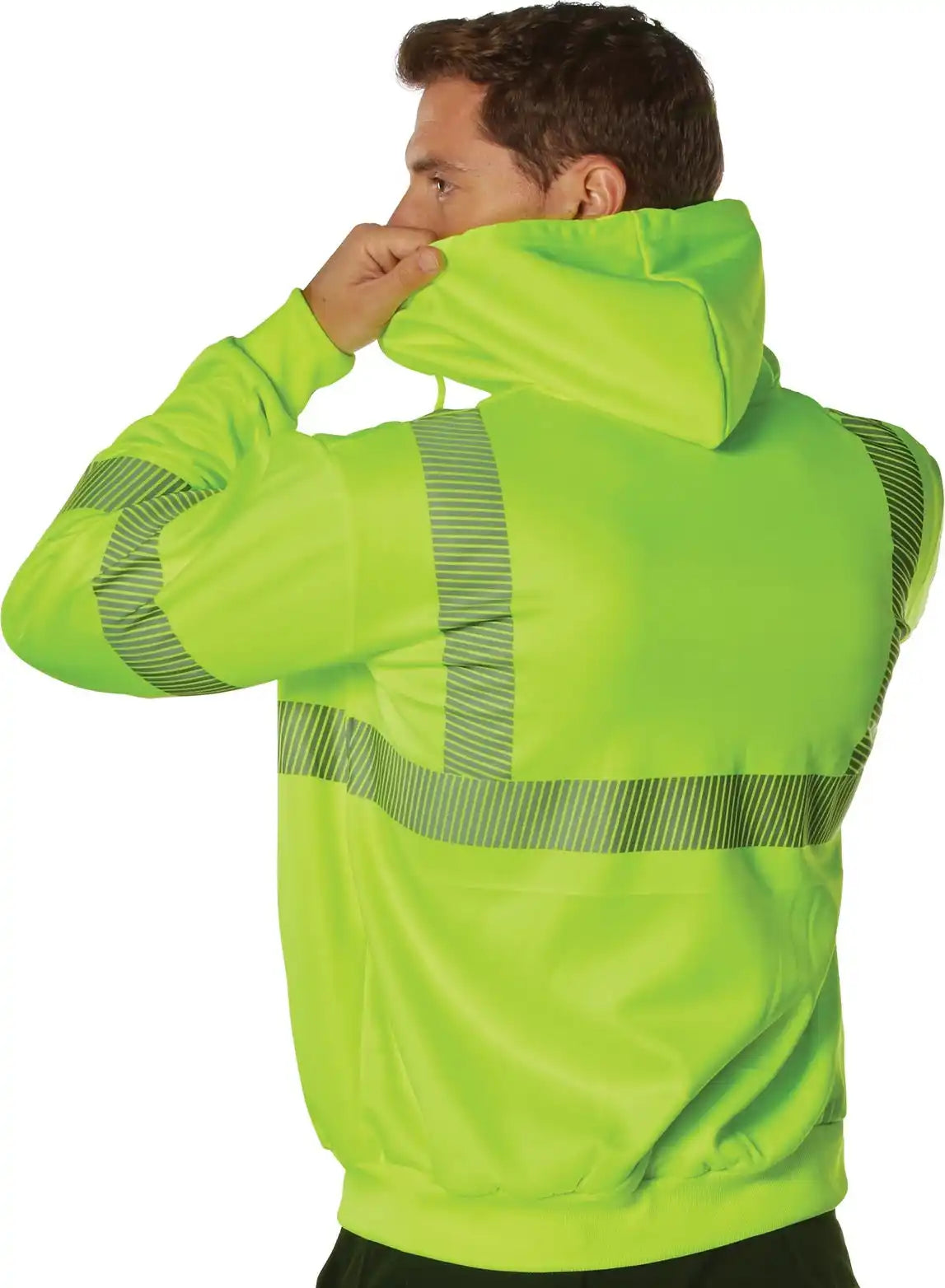 Rothco Hi Vis Performance Zipper Sweatshirt Safety Green