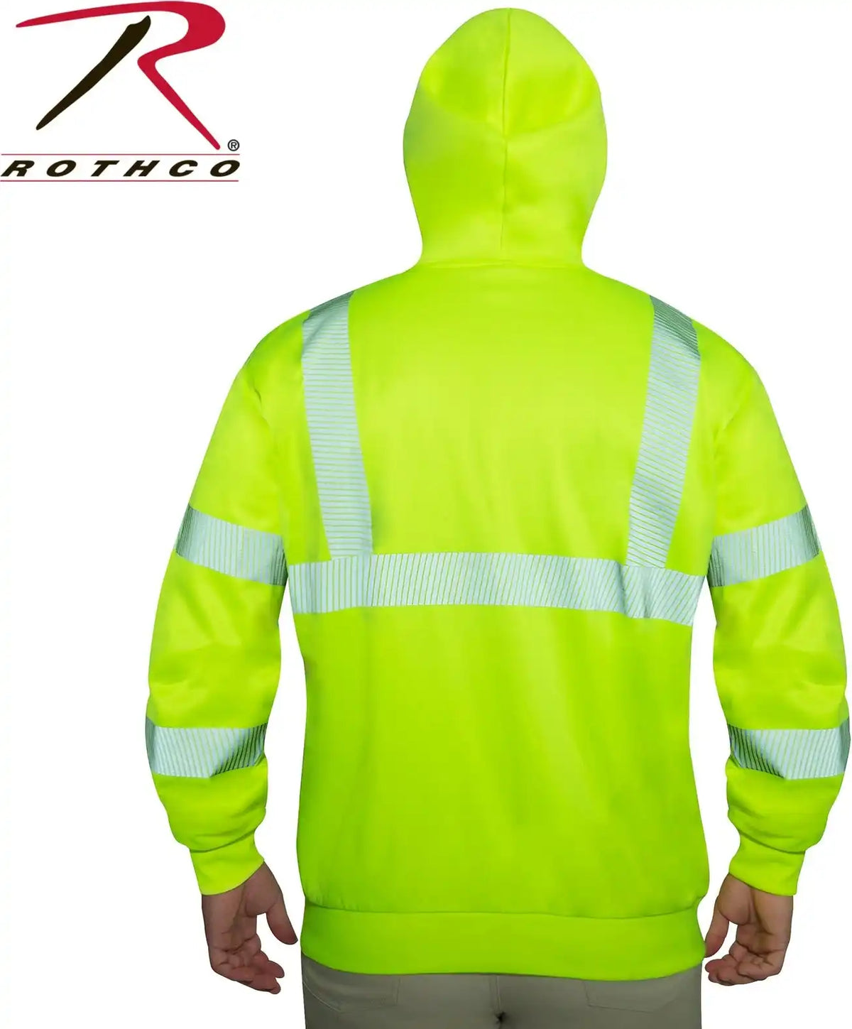 Rothco Hi Vis Performance Zipper Sweatshirt Safety Green