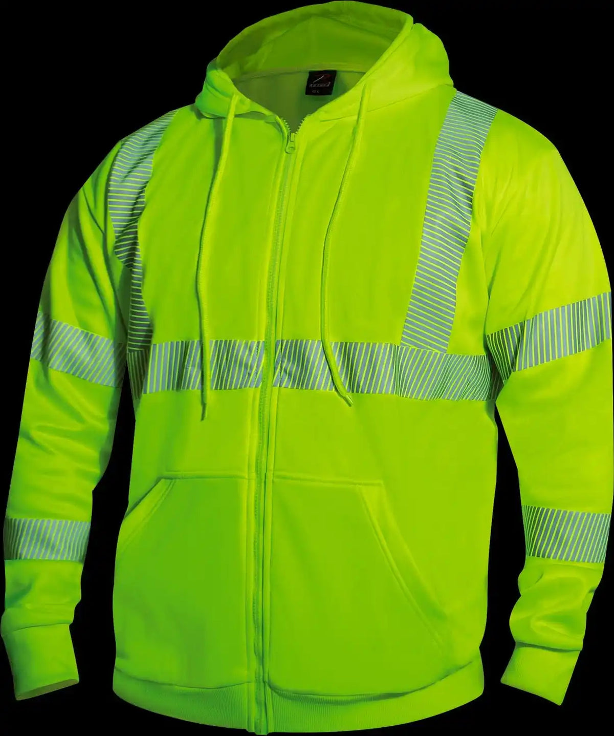 Rothco Hi Vis Performance Zipper Sweatshirt Safety Green