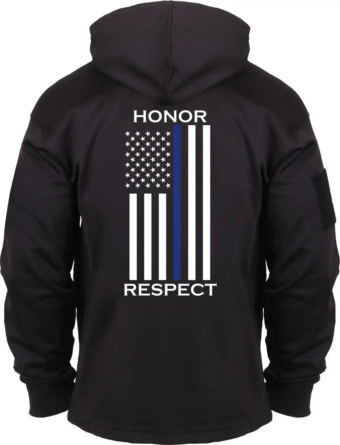 Rothco Honor and Respect Thin Blue Line Concealed Carry Hoodie - Black