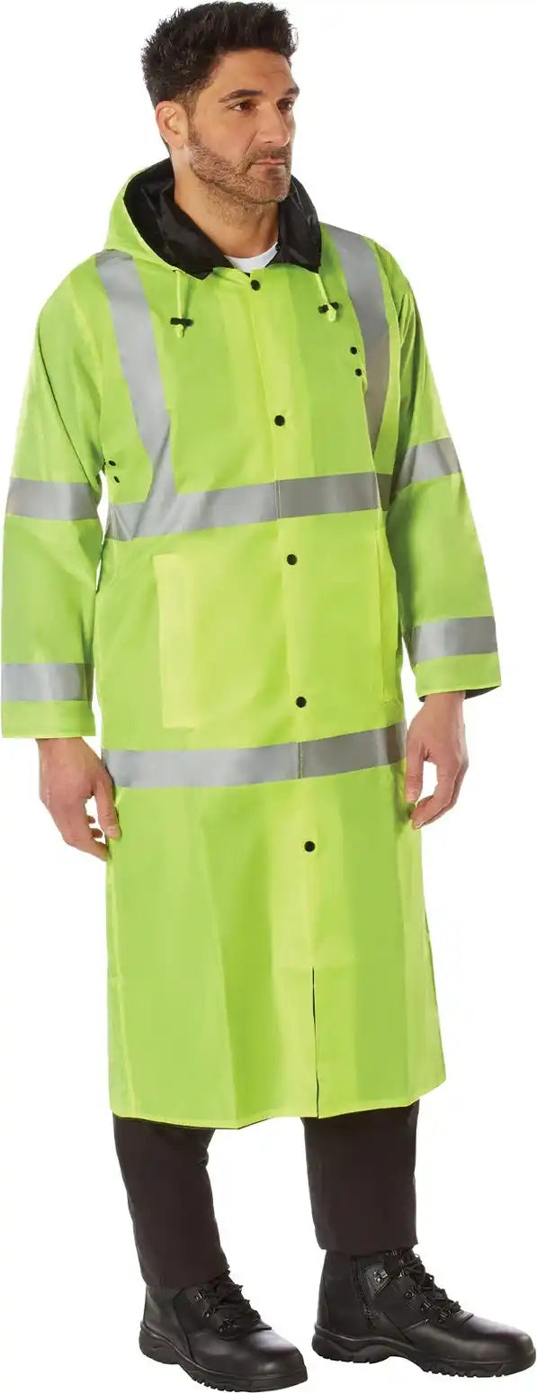 Rothco Hooded Reflective Rain Parka
