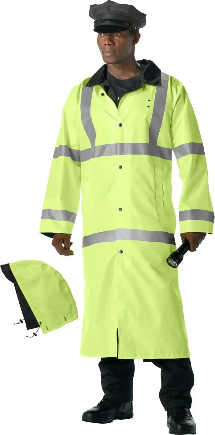 Rothco Hooded Reflective Rain Parka