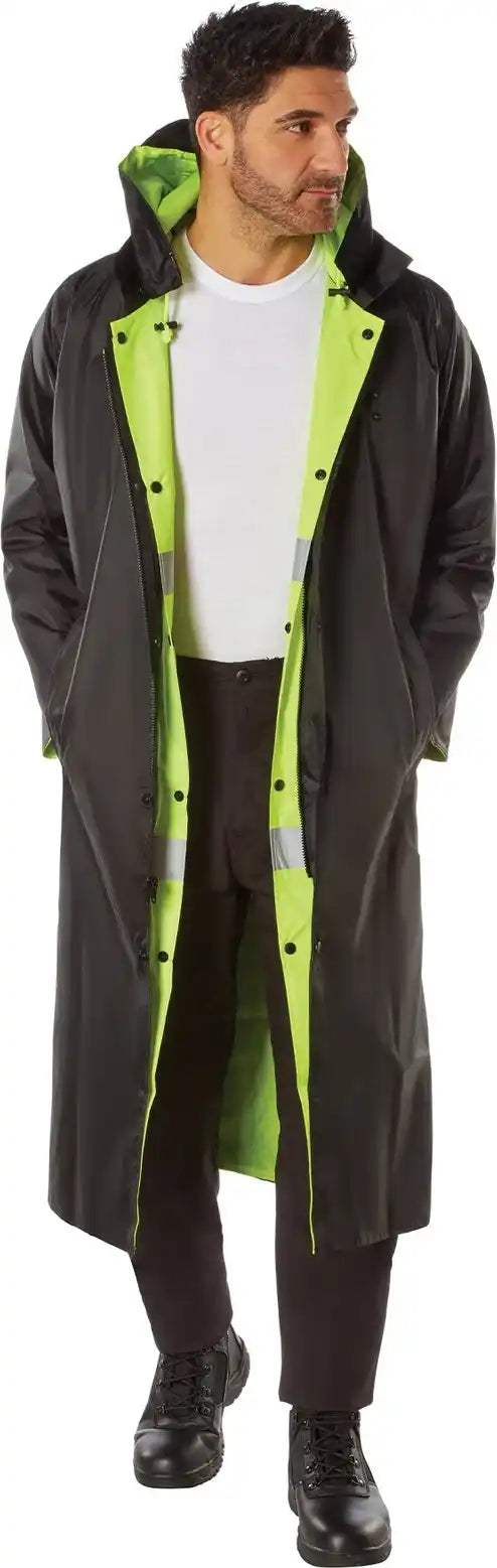 Rothco Hooded Reflective Rain Parka