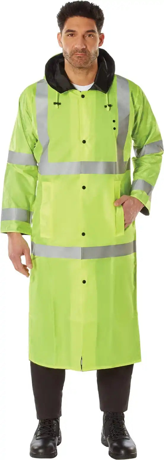Rothco Hooded Reflective Rain Parka