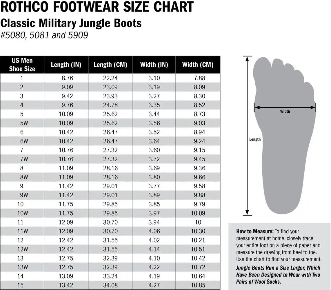 Rothco Jungle Boots - 8 Inch