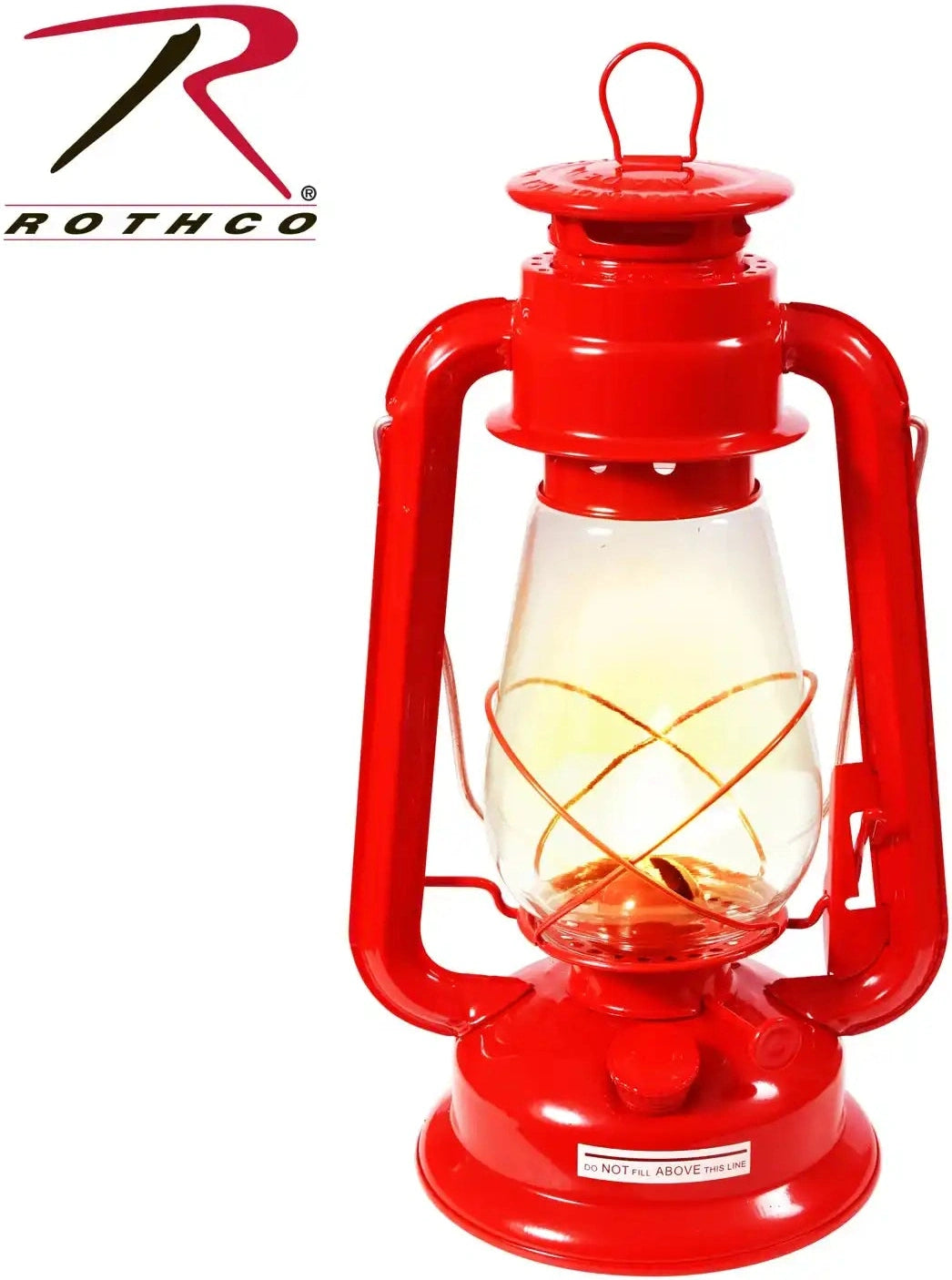 Rothco Kerosene Hurricane Lantern - Red / 12 Inches