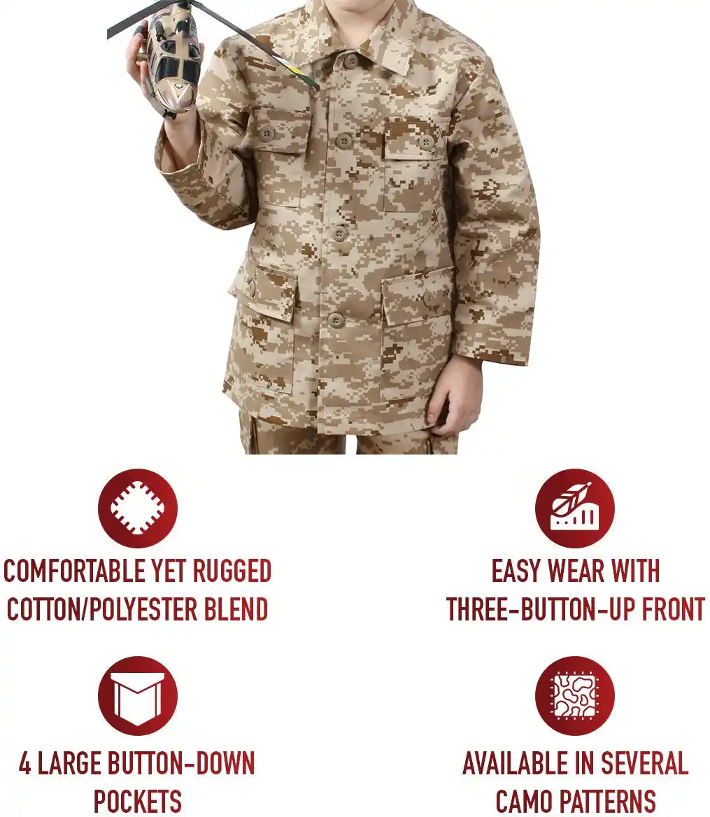 Rothco Kids Camo Bdu Shirt