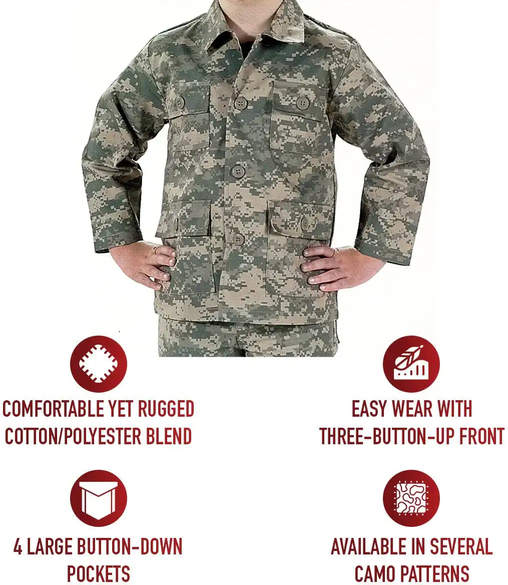Rothco Kids Camo Bdu Shirt