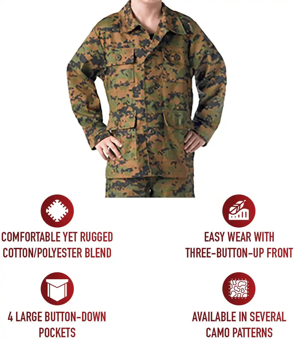 Rothco Kids Camo Bdu Shirt