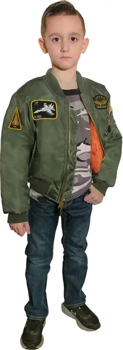 Rothco Kids Flight Jacket with Patches