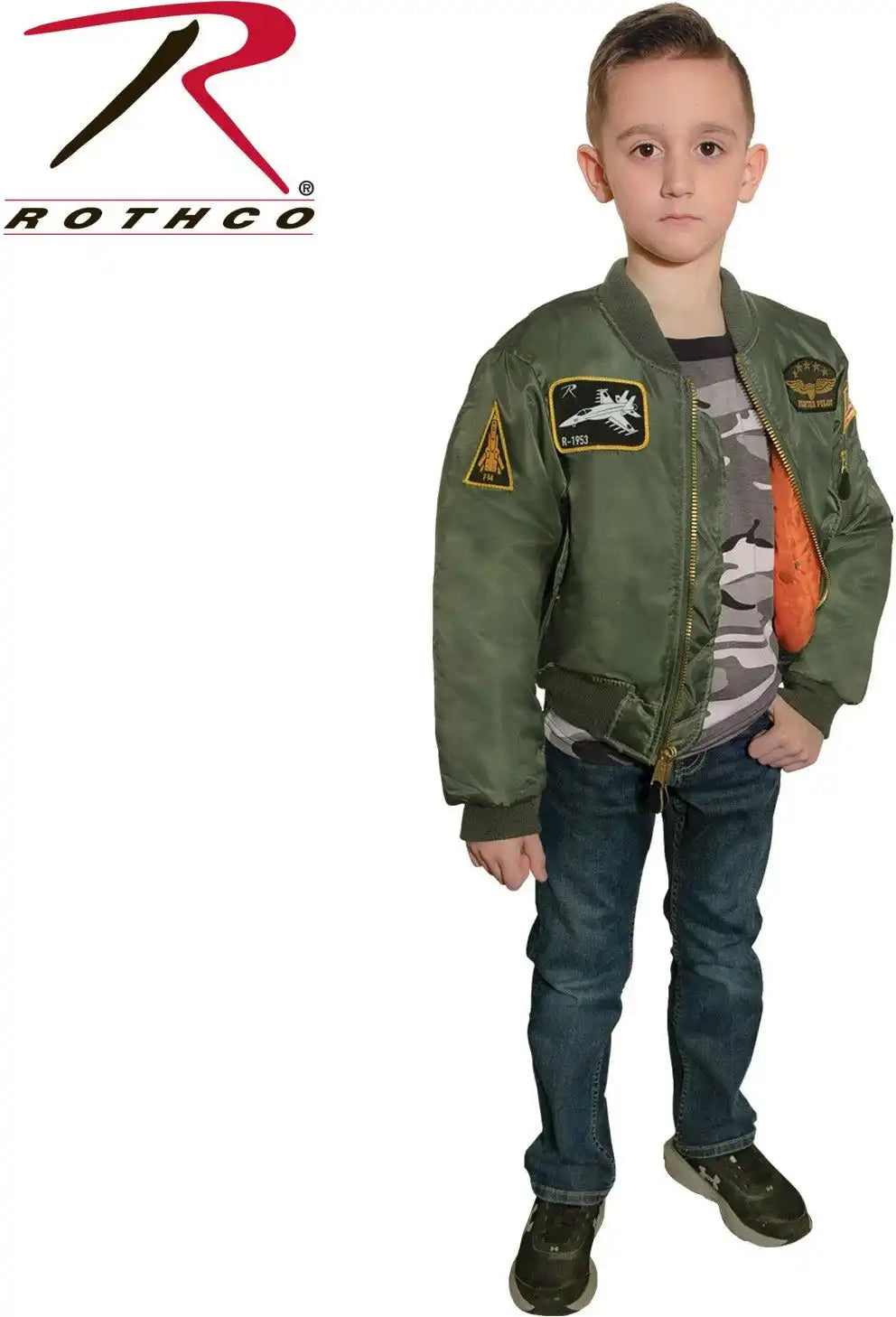 Rothco Kids Flight Jacket with Patches
