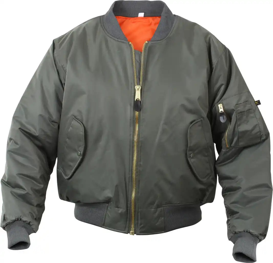 Rothco Kids Ma-1 Flight Jackets - Sage Green / Xs