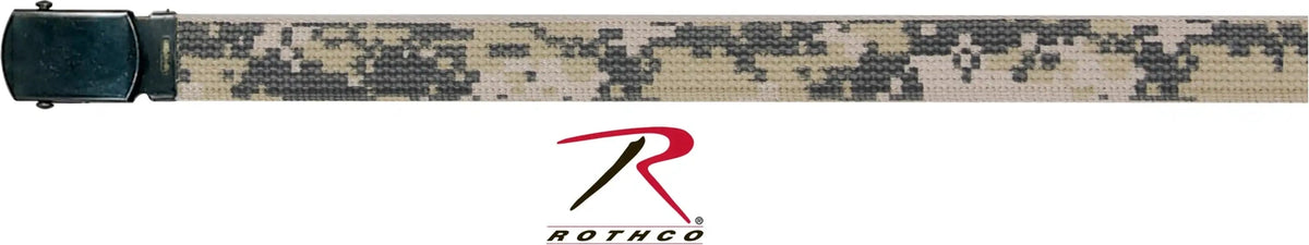 Rothco Kid’s Reversible Web Belt - Woodland Camo / Olive Drab