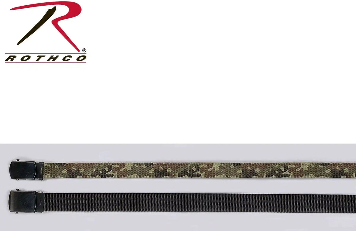 Rothco Kid’s Reversible Web Belt - Woodland Camo / Olive Drab