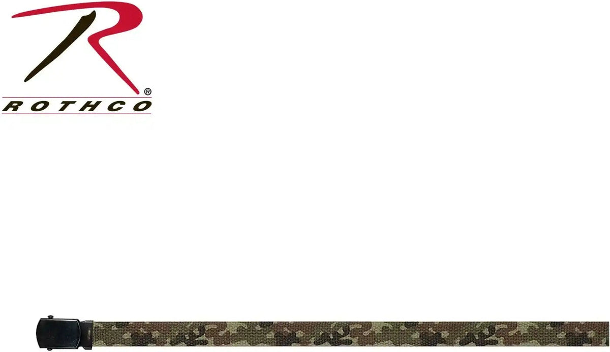 Rothco Kid’s Reversible Web Belt - Woodland Camo / Olive Drab