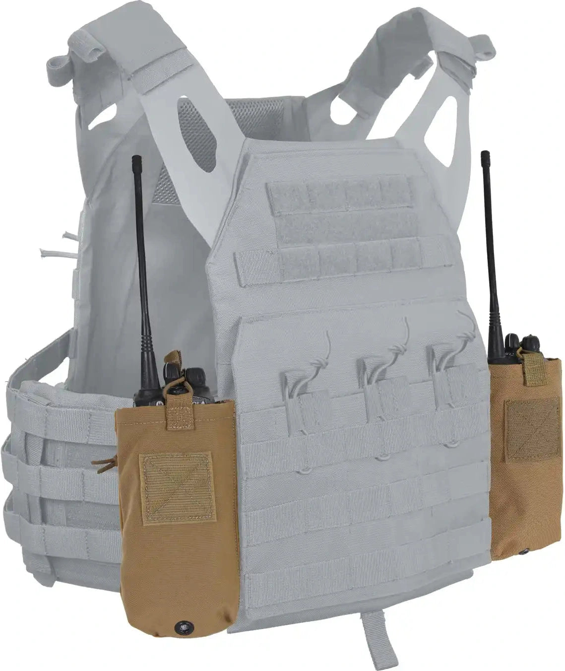 Rothco Lacv (lightweight Armor Carrier Vest) Side Radio Pouch Set - Coyote Brown