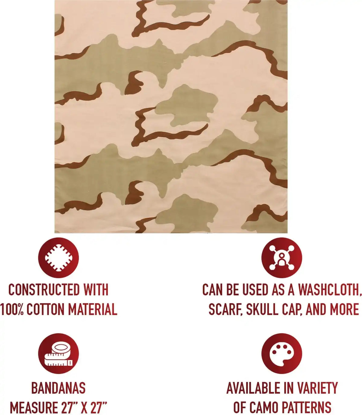 Rothco Large Camo Bandana 27 x Inch