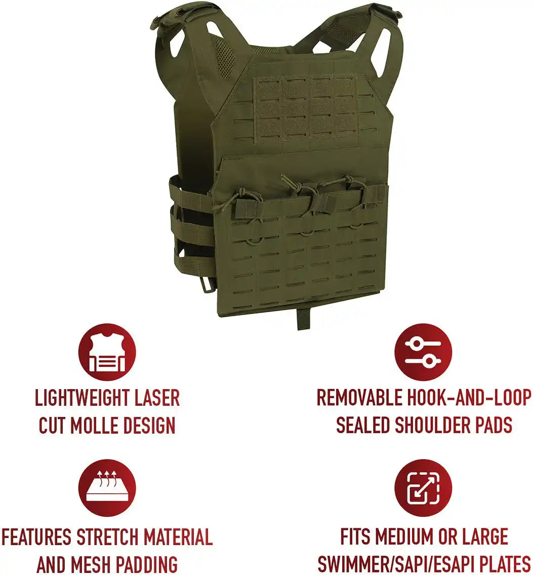 Rothco Laser Cut Molle Lightweight Armor Carrier Vest
