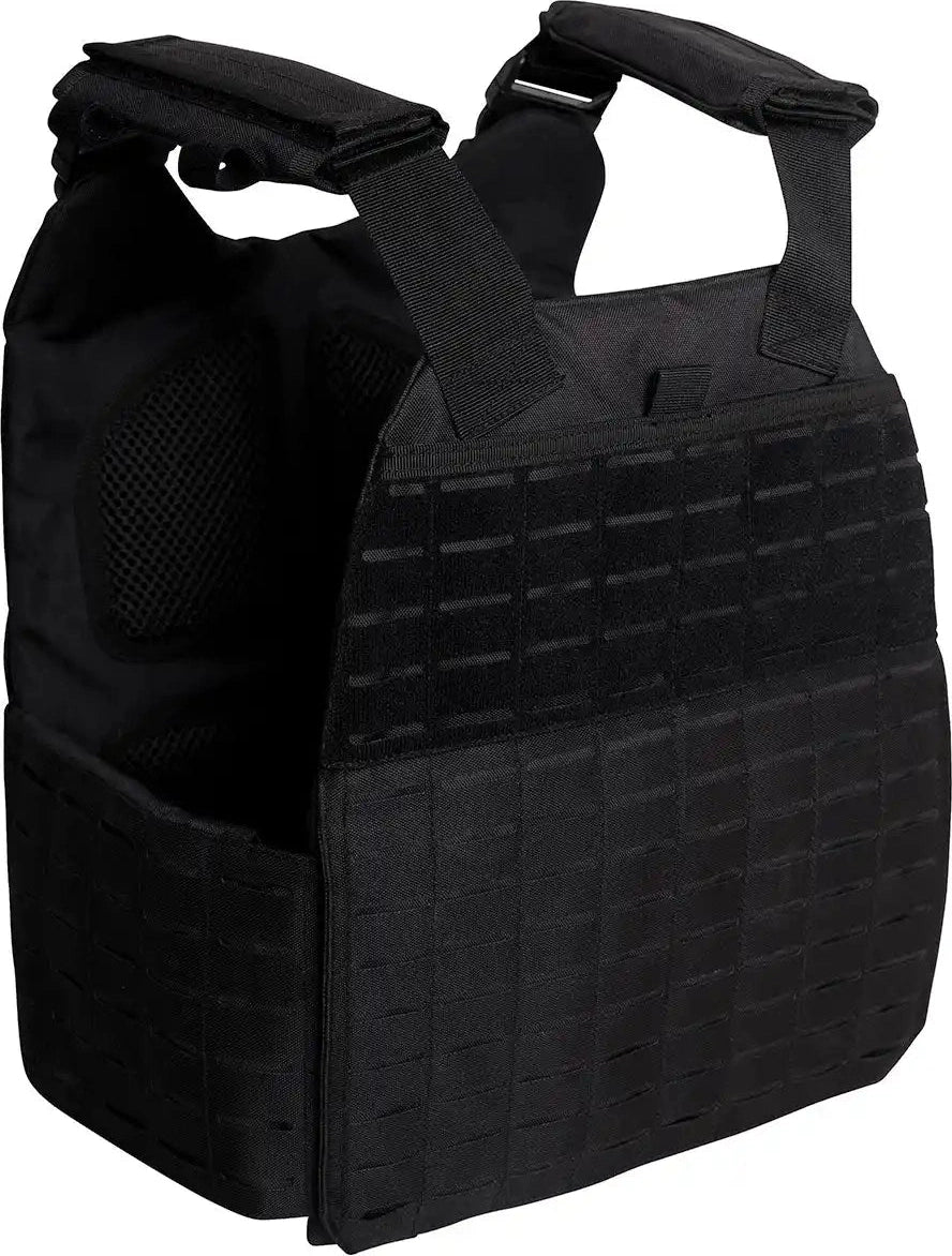 Rothco Laser Cut Molle Plate Carrier Vest - Black / Regular