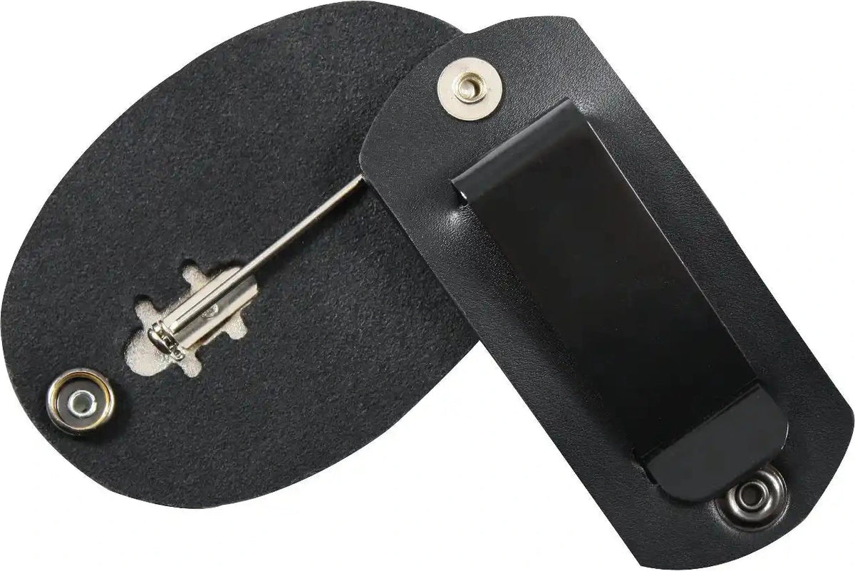 Rothco Leather Clip on Badge Holder with Swivel Snap