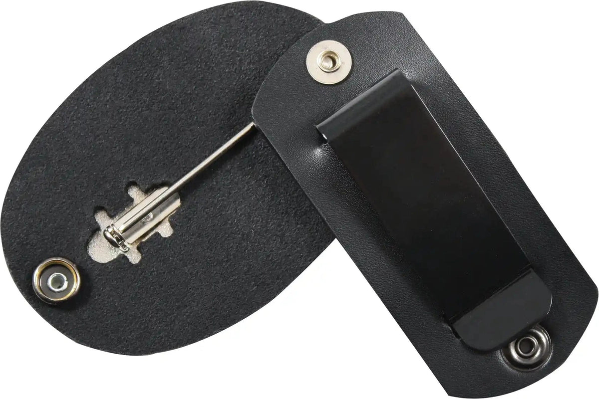 Rothco Leather Clip on Badge Holder with Swivel Snap