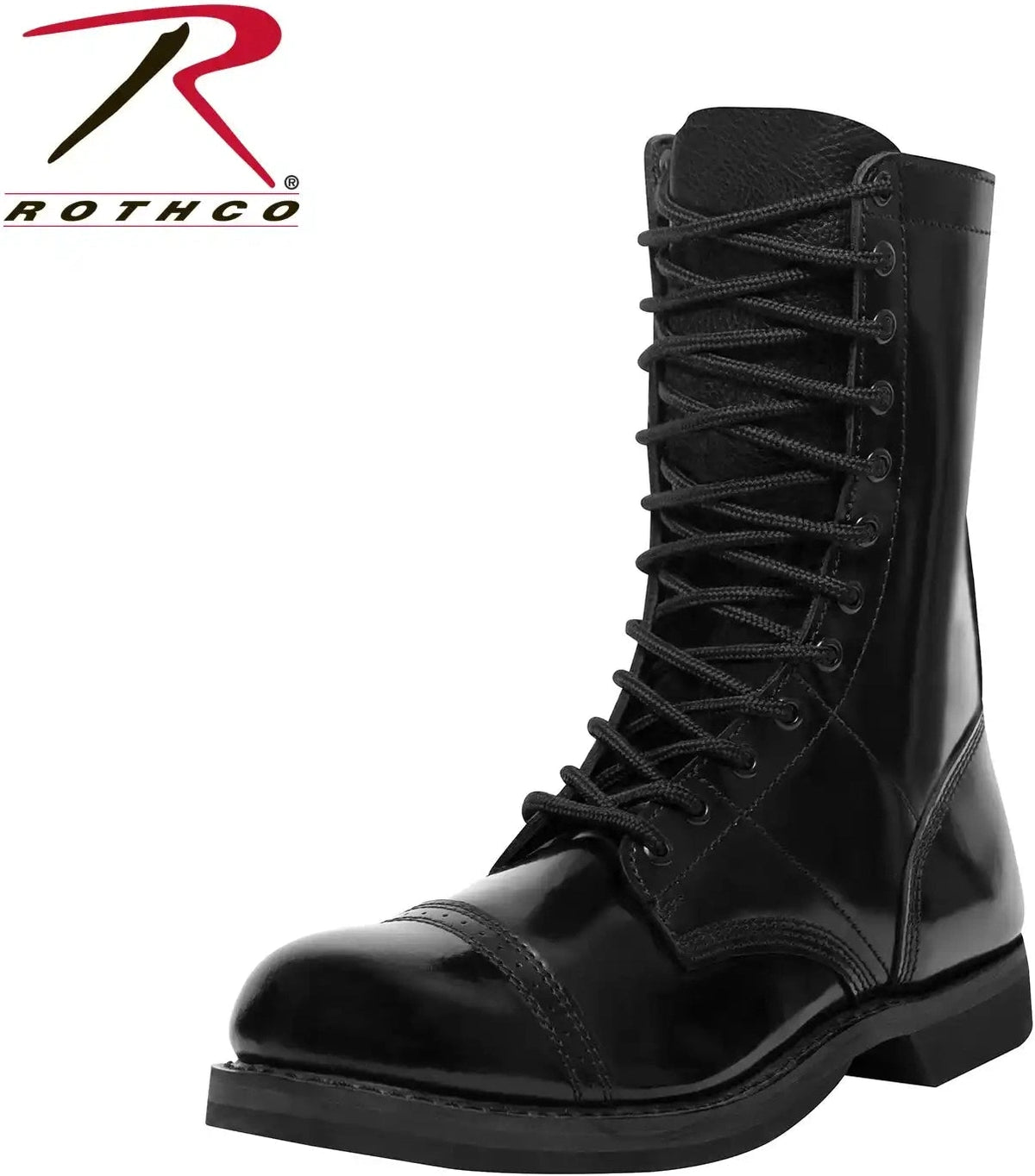 Rothco Leather Jump Boot 10 Inch Black / 6