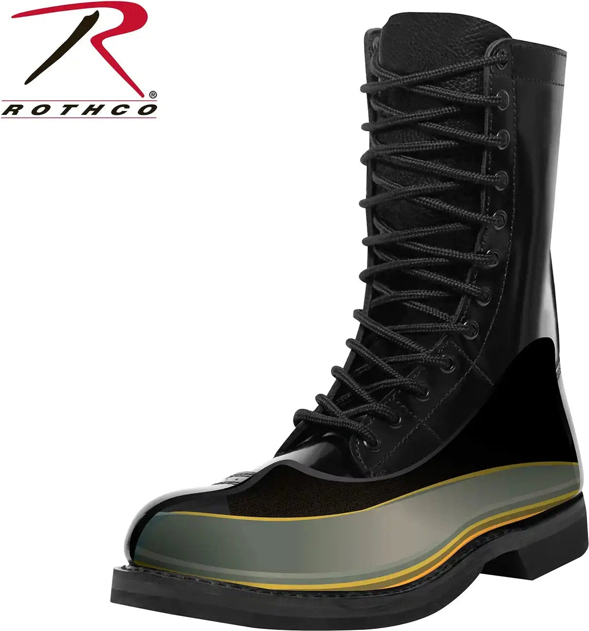 Rothco Leather Jump Boot 10 Inch Black / 6