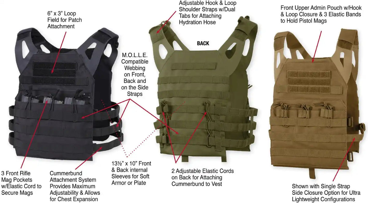 Rothco Lightweight Armor Plate Carrier Vest