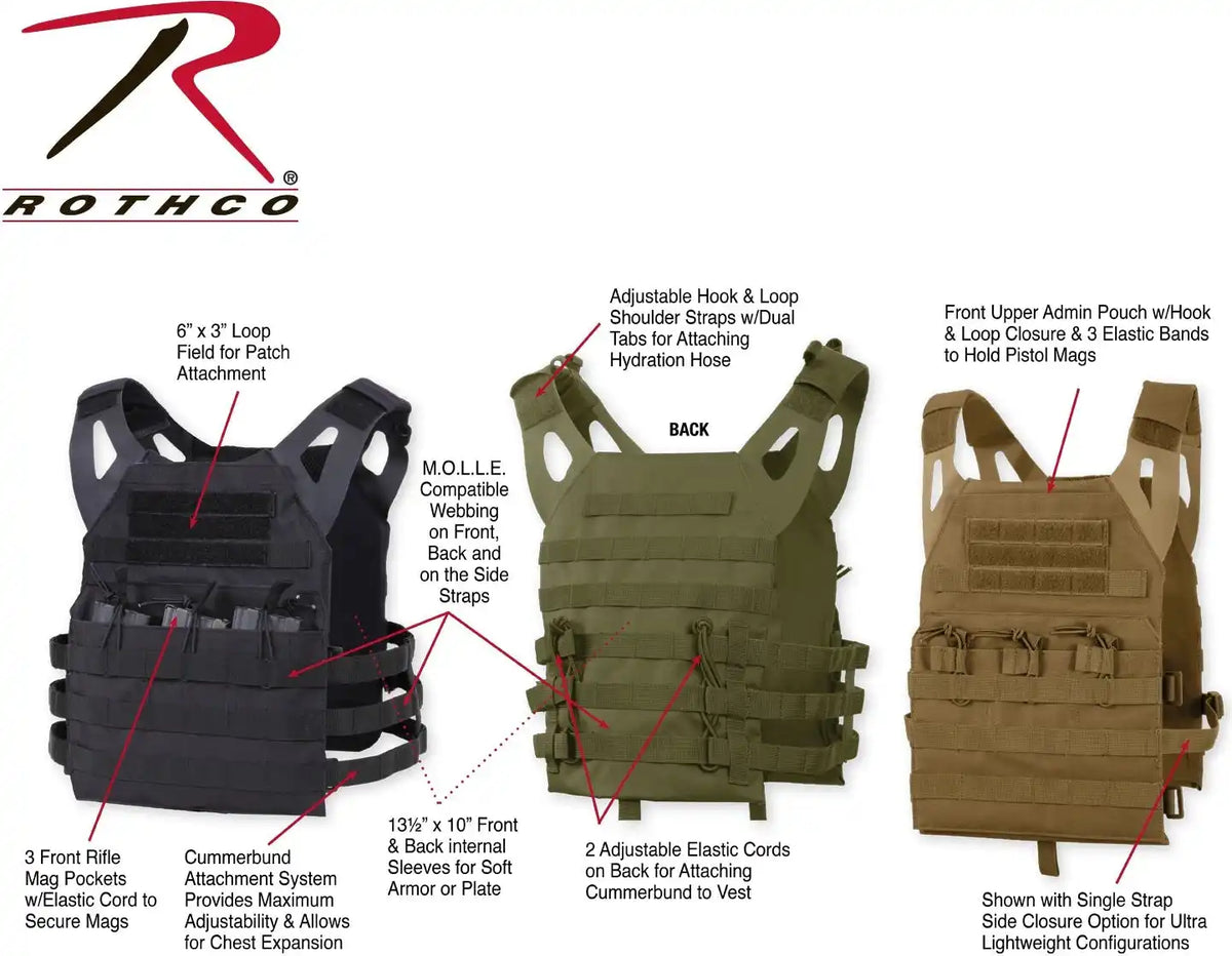 Rothco Lightweight Armor Plate Carrier Vest