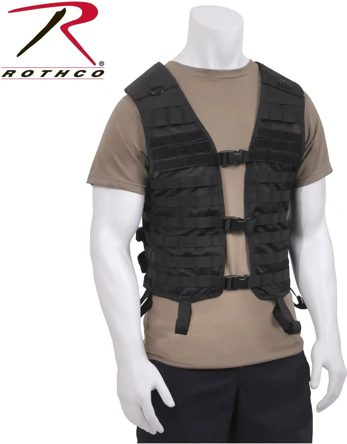 Rothco Lightweight Molle Utility Vest Black