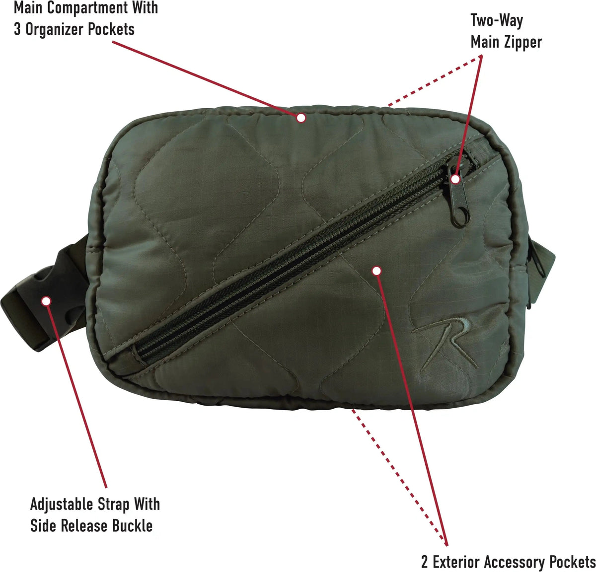 Rothco Lightweight Woobie Crossbody Day Bag