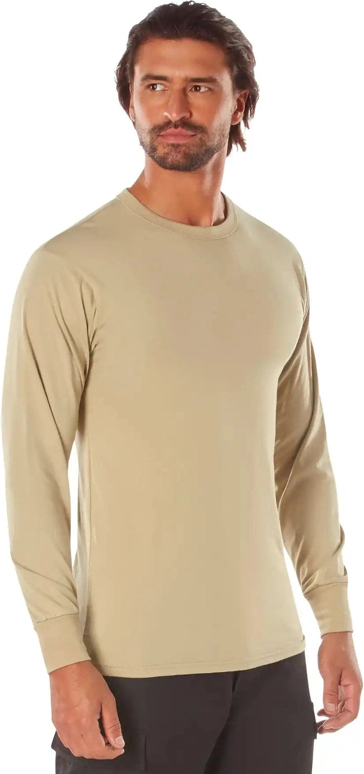 Rothco Long Sleeve Solid T-shirt - Desert Sand / s