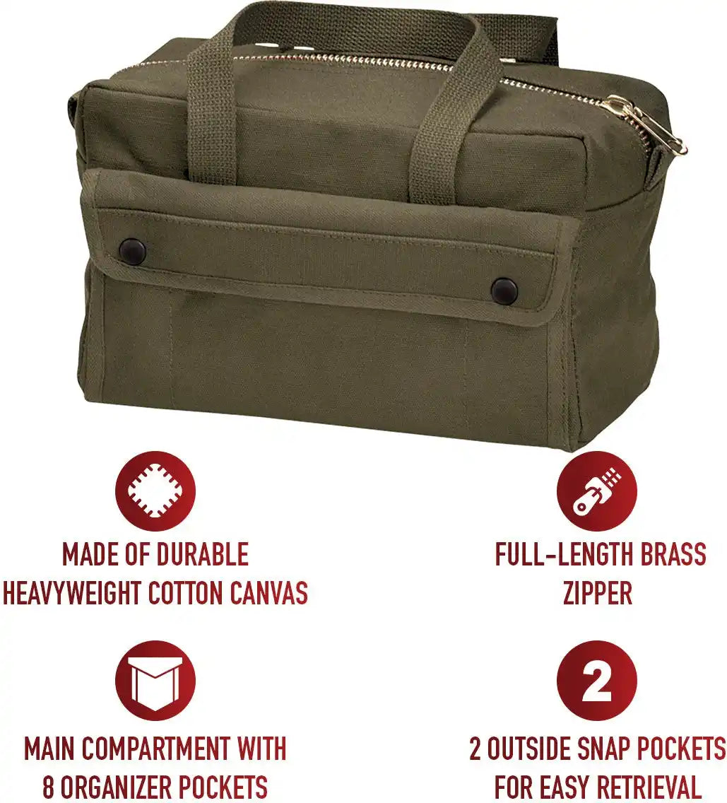 Rothco Mechanics Tool Bag with Brass Zipper