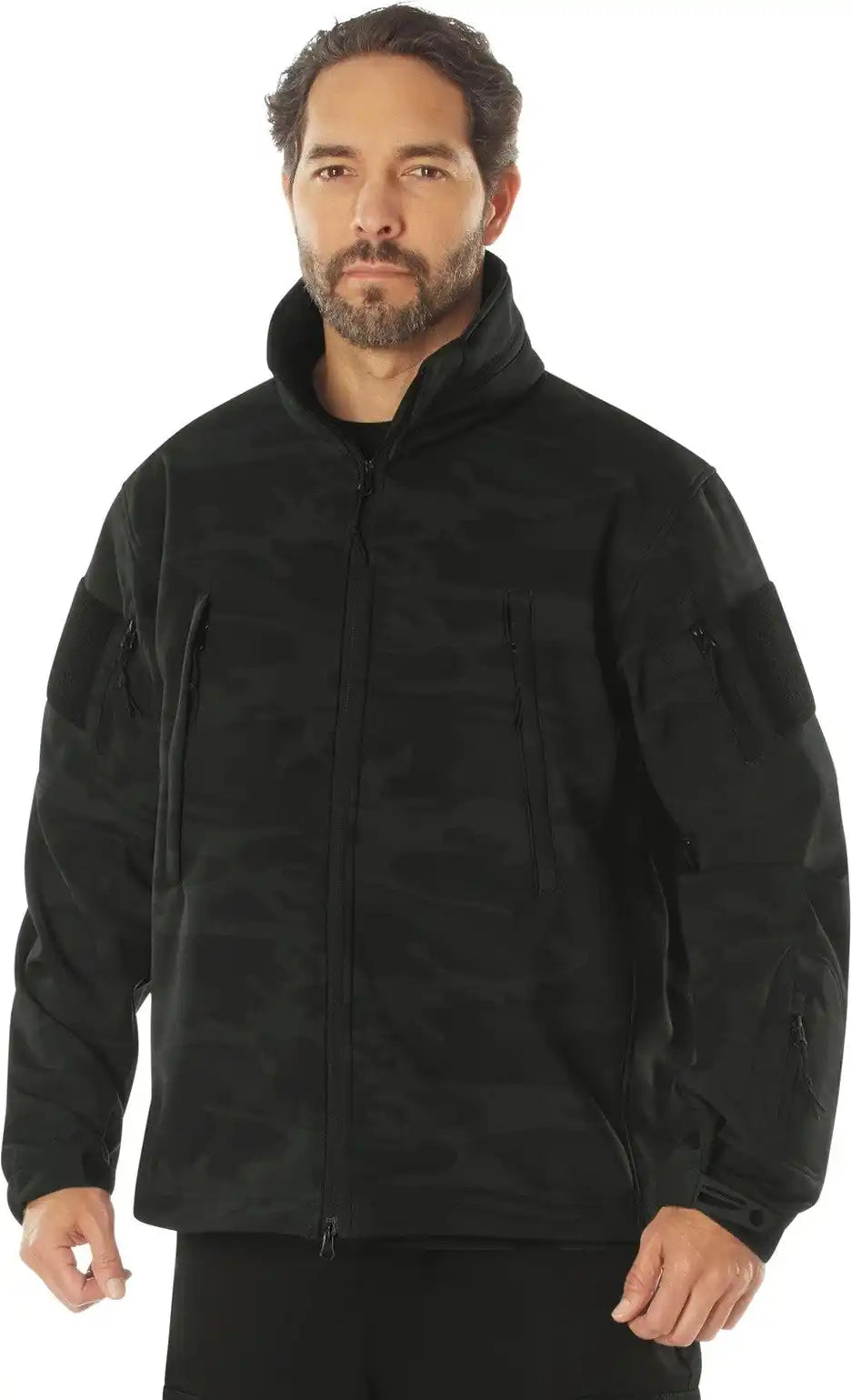 Rothco Midnight Camo Special Ops Soft Shell Jacket Black / s