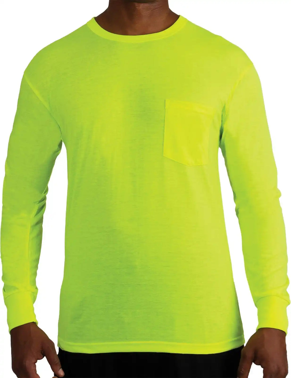Rothco Moisture Wicking Long Sleeve Pocket T-shirt - Safety Green
