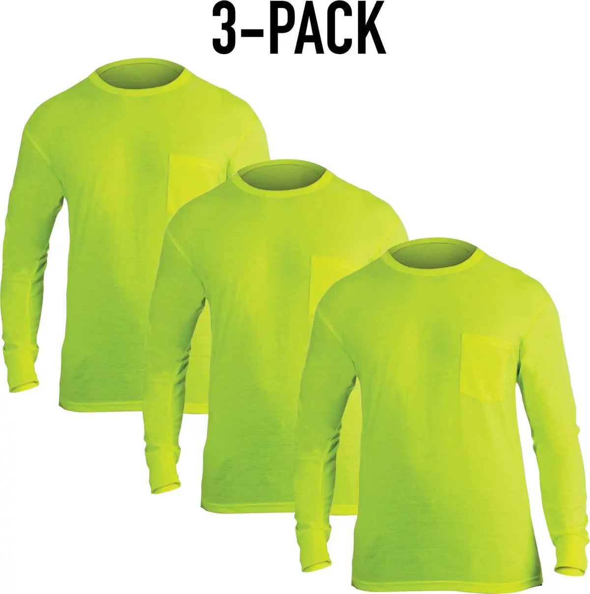 Rothco Moisture Wicking Long Sleeve Pocket T-shirt - Safety Green