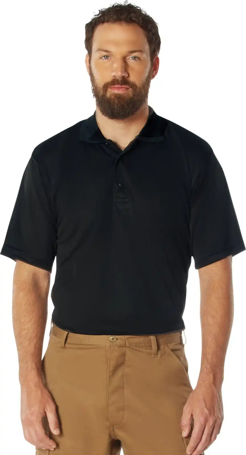 Rothco Moisture Wicking Polo Shirt - Black / s