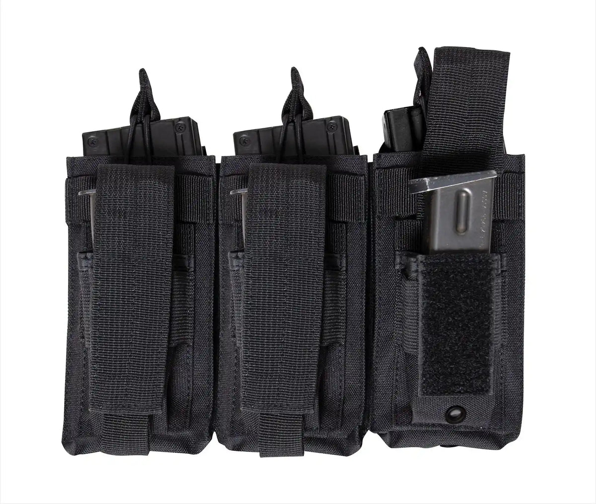 Rothco Molle Triple Kangaroo Rifle and Pistol Mag Pouch - Black