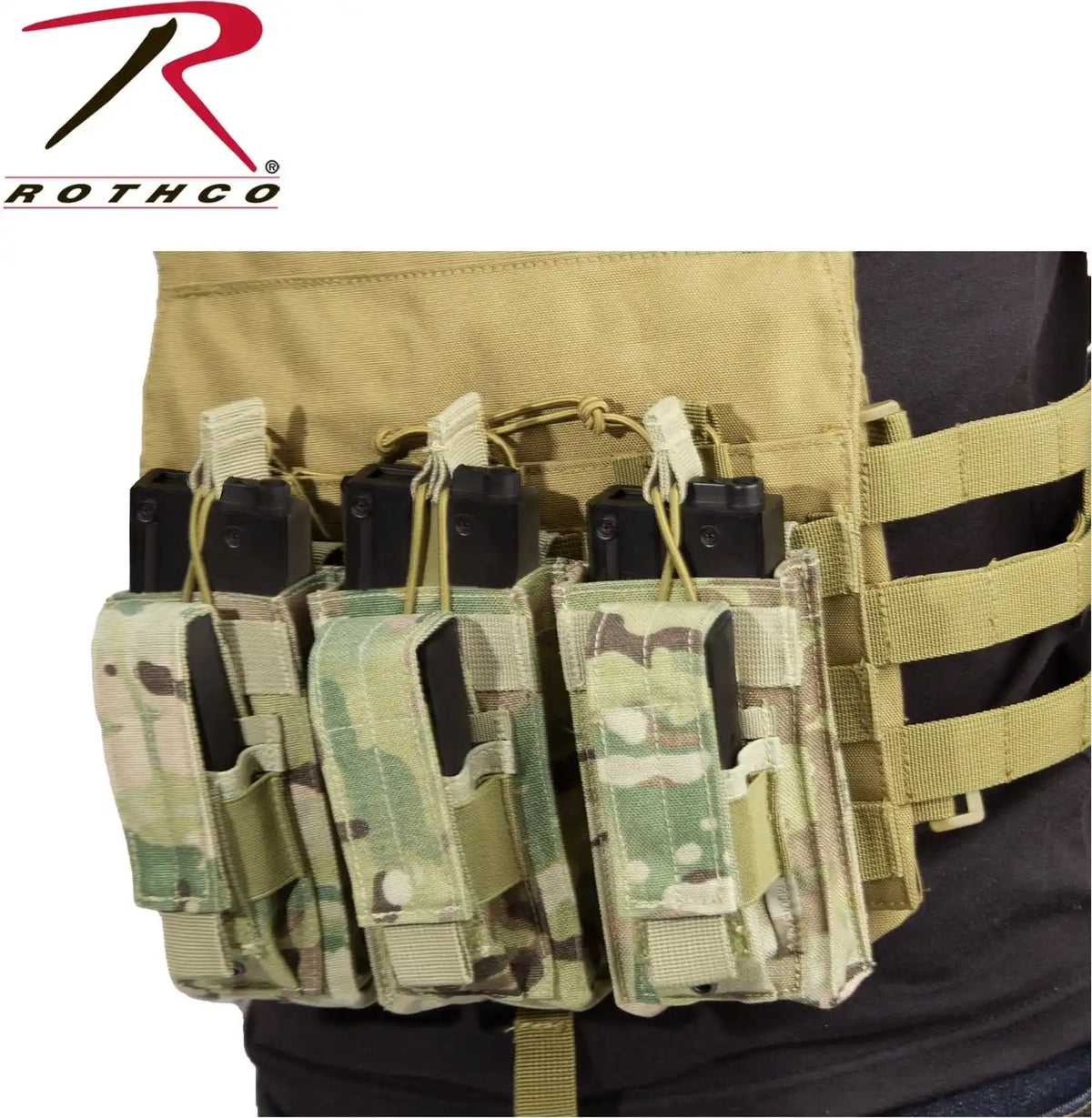 Rothco Molle Triple Kangaroo Rifle and Pistol Mag Pouch
