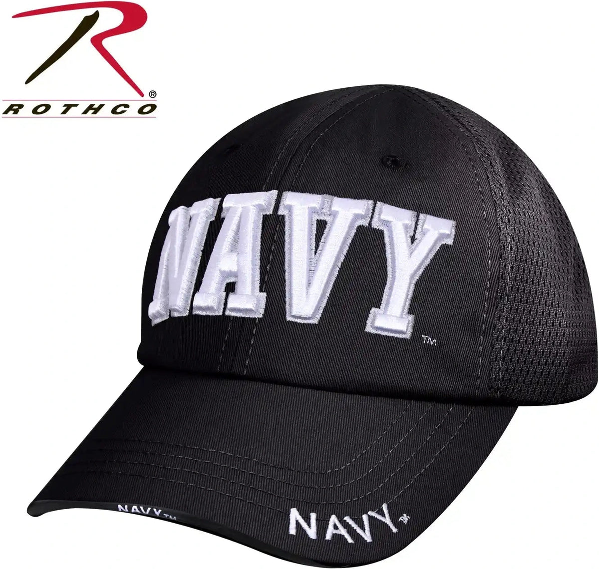Rothco Navy Mesh Back Tactical Cap - Black - one Size