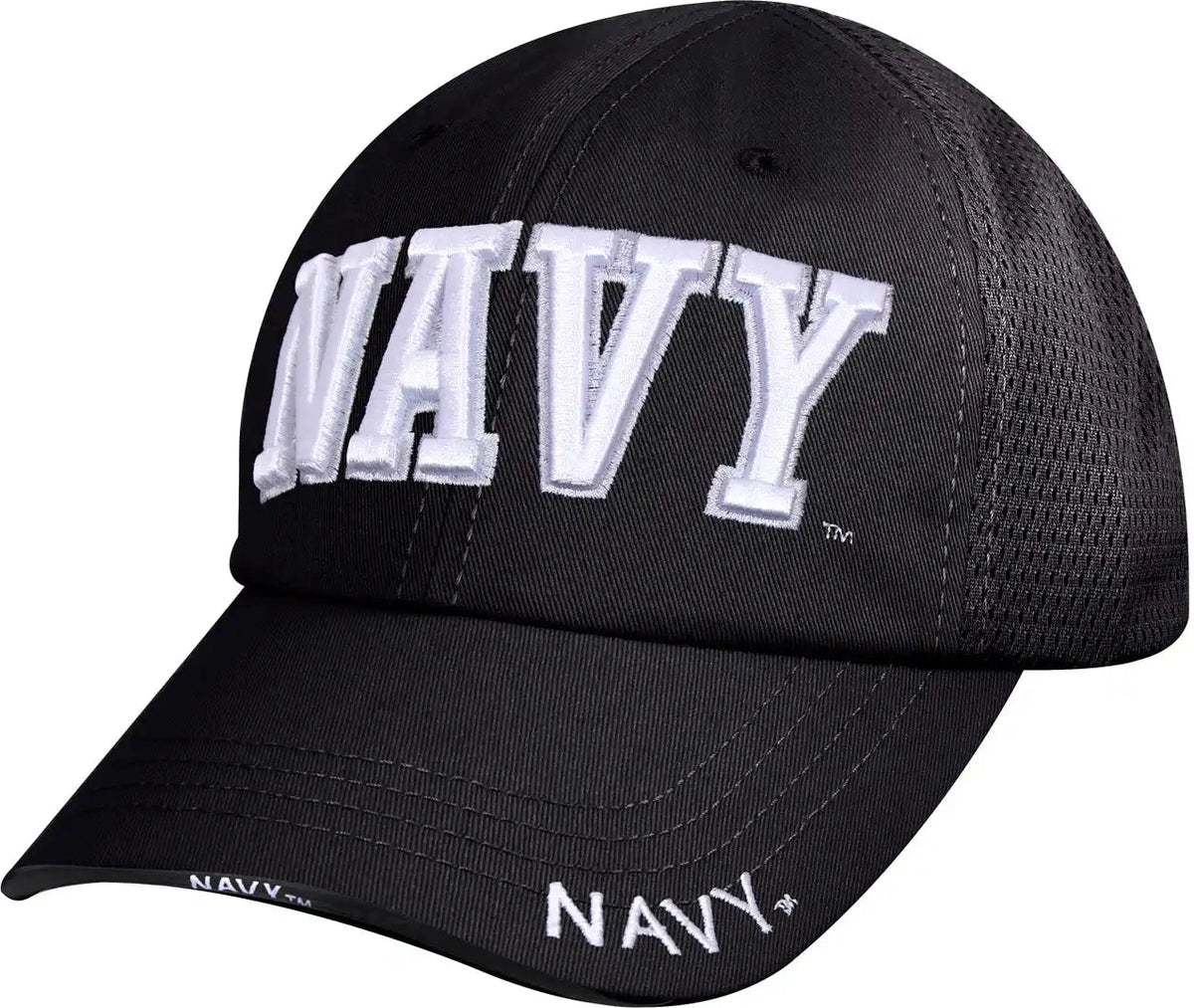 Rothco Navy Mesh Back Tactical Cap - Black - one Size