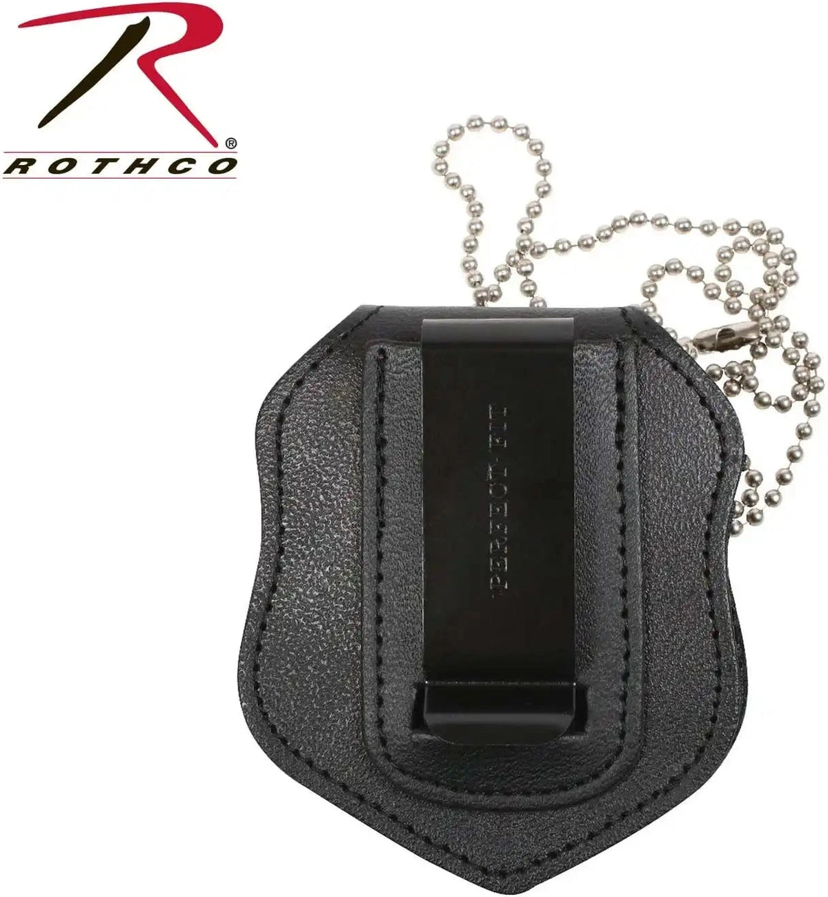 Rothco Nypd Style Leather Badge Holder with Clip