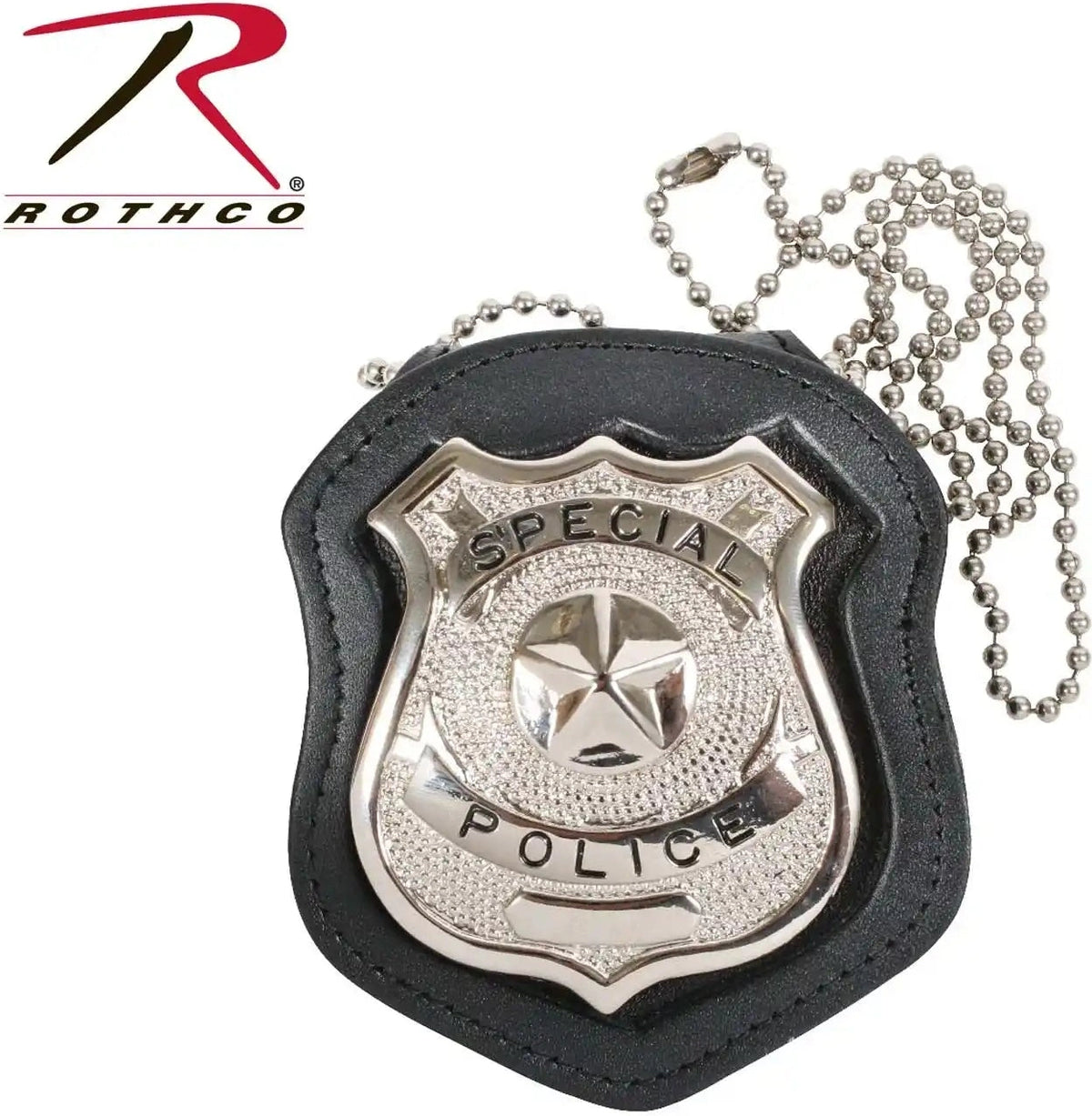 Rothco Nypd Style Leather Badge Holder with Clip